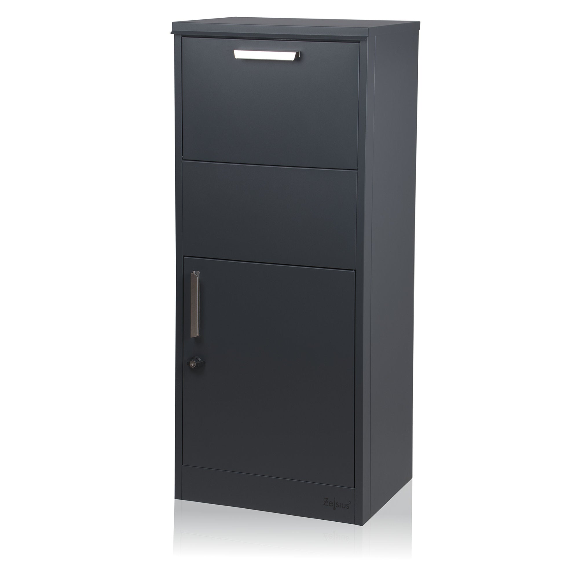 Parcel mailbox, powder-coated steel, RAL7016 anthracite