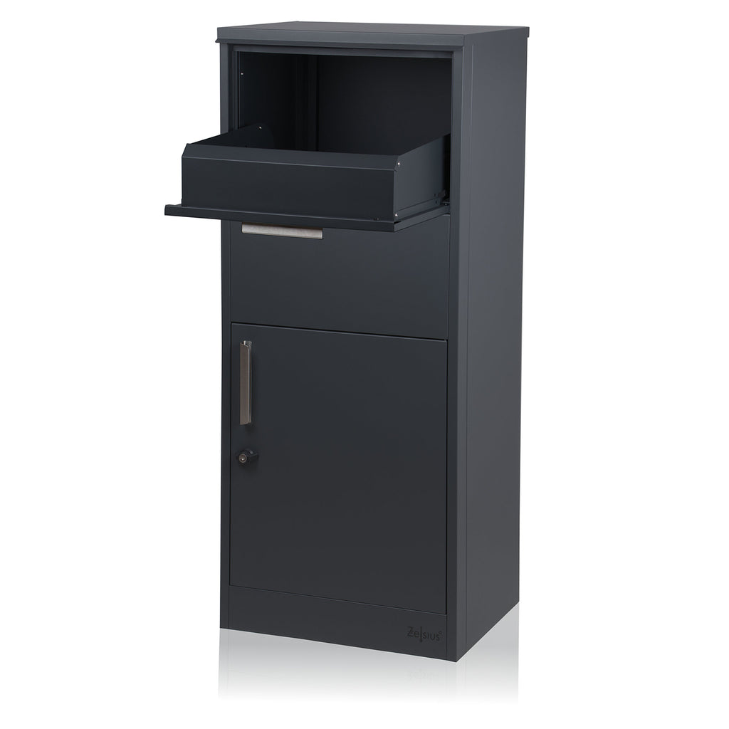 Boîte aux lettres pour colis, acier thermolaqué, anthracite RAL7016