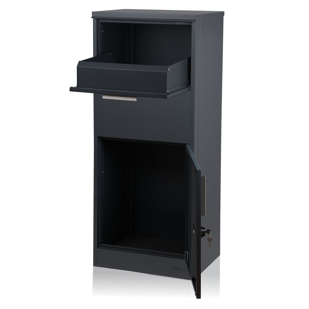 Boîte aux lettres pour colis, acier thermolaqué, anthracite RAL7016