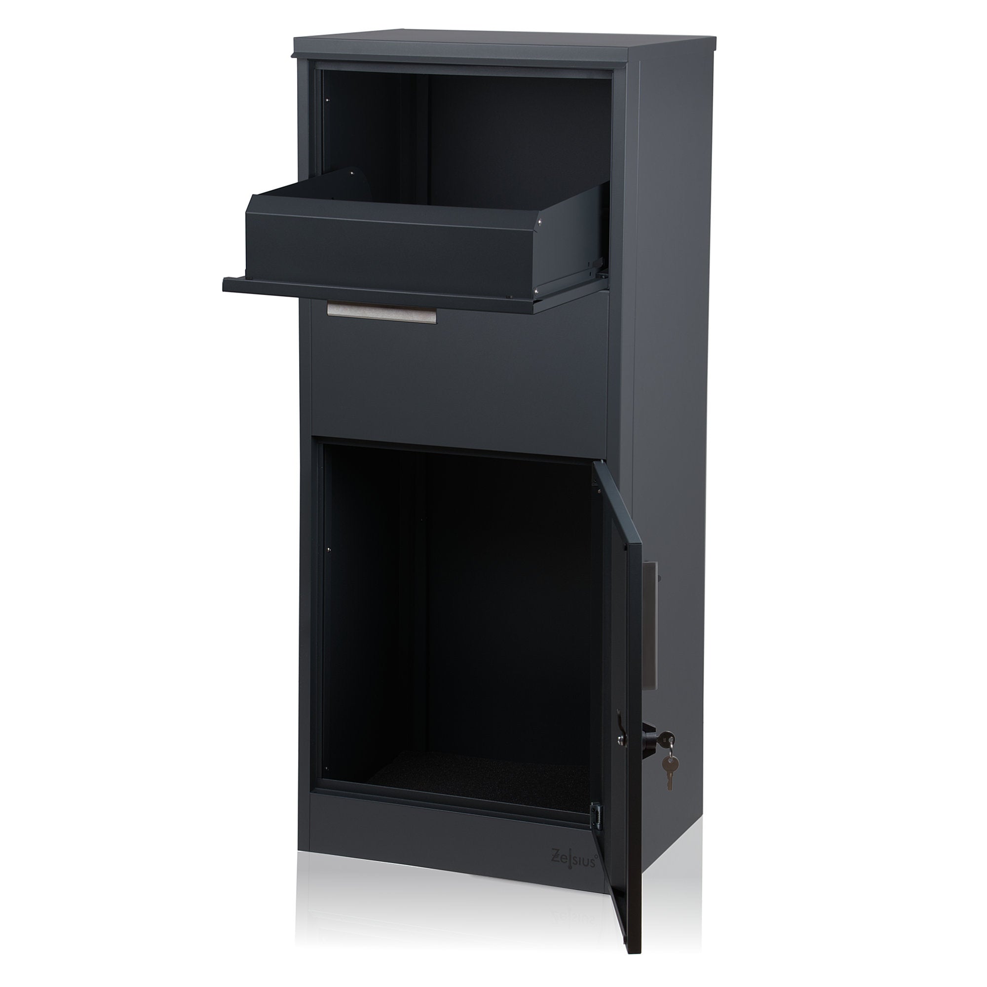 Boîte aux lettres pour colis, acier thermolaqué, anthracite RAL7016