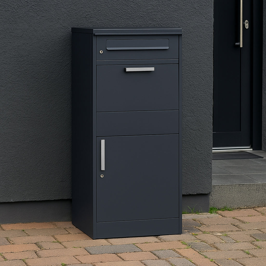 Boîte aux lettres pour colis, acier thermolaqué, anthracite RAL7016