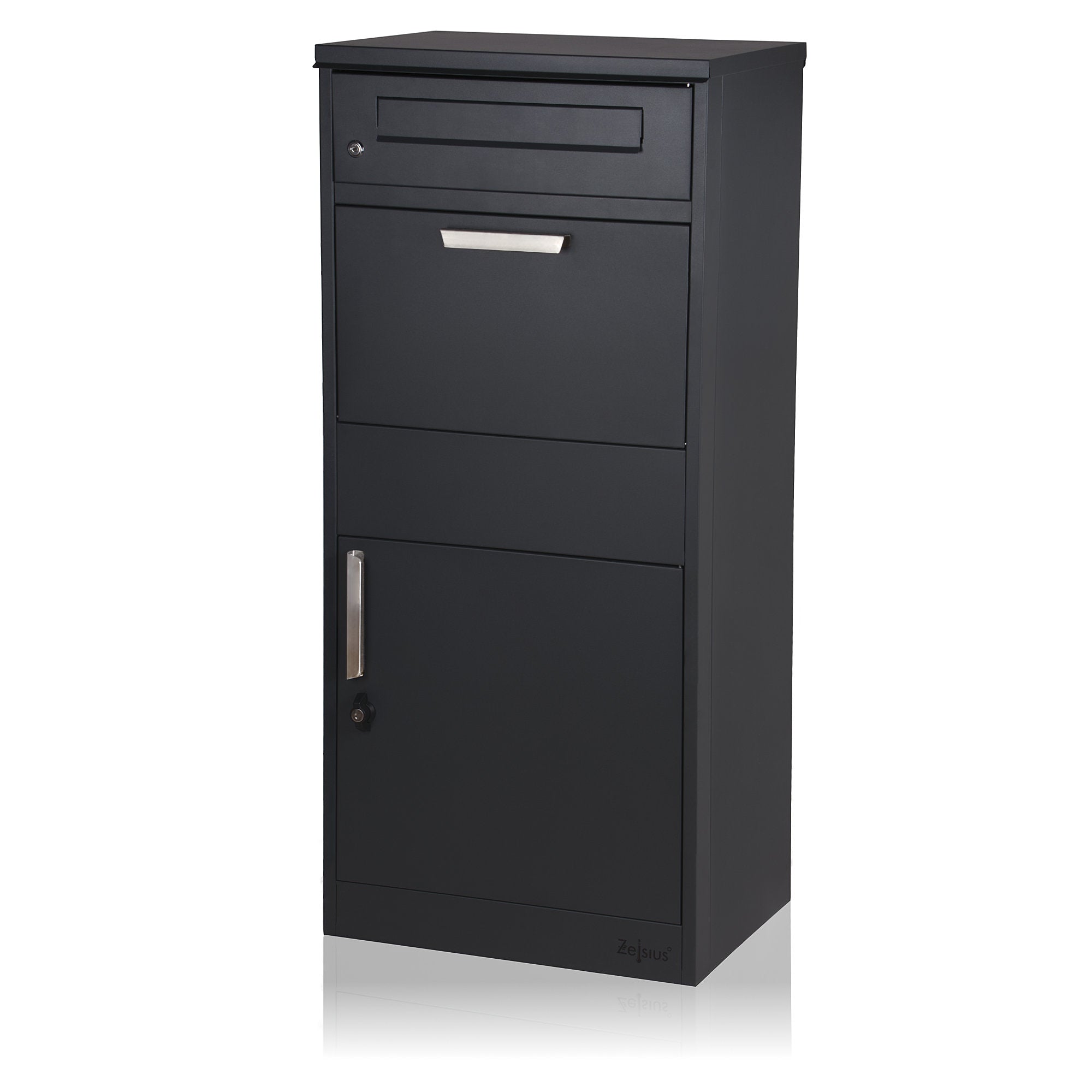 Parcel mailbox, powder-coated steel, RAL7016 anthracite