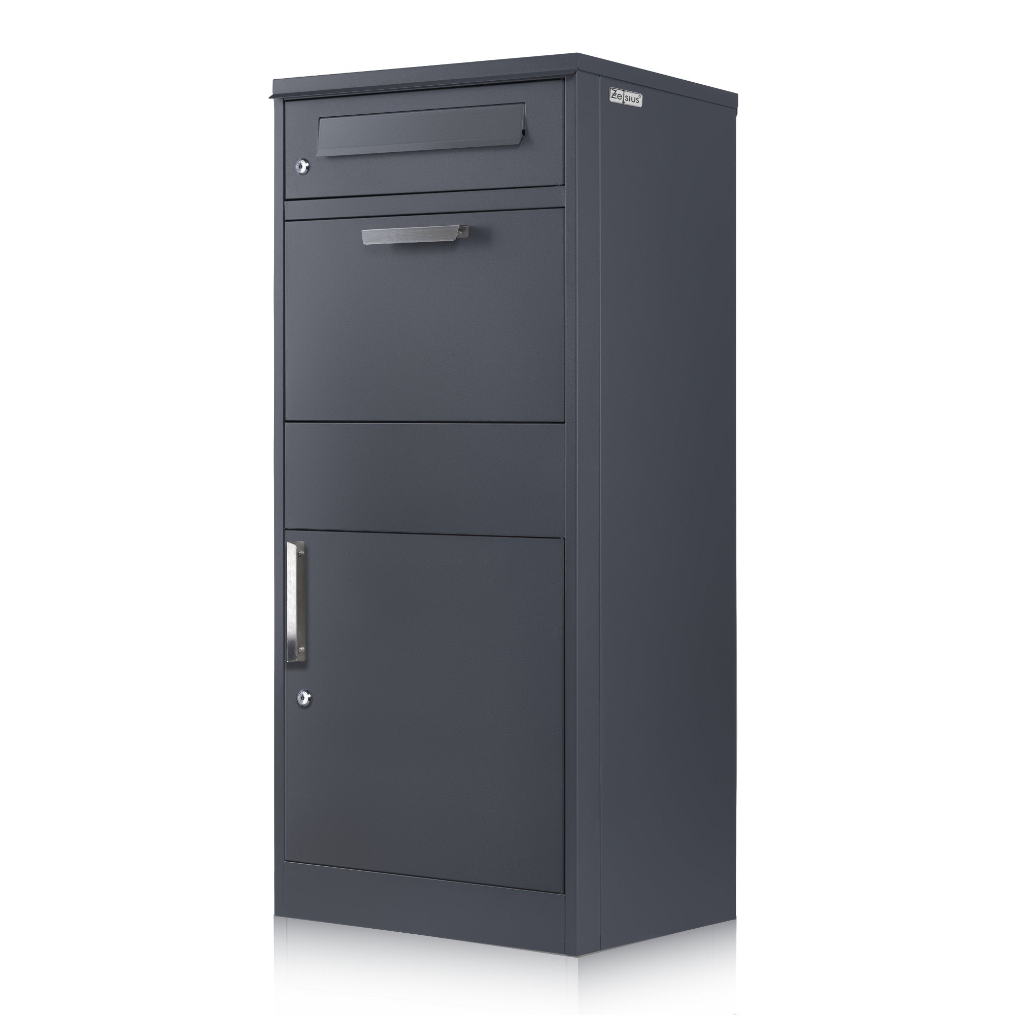 Paketbriefkasten, pulverbeschichteter Stahl, RAL7016 Anthrazit