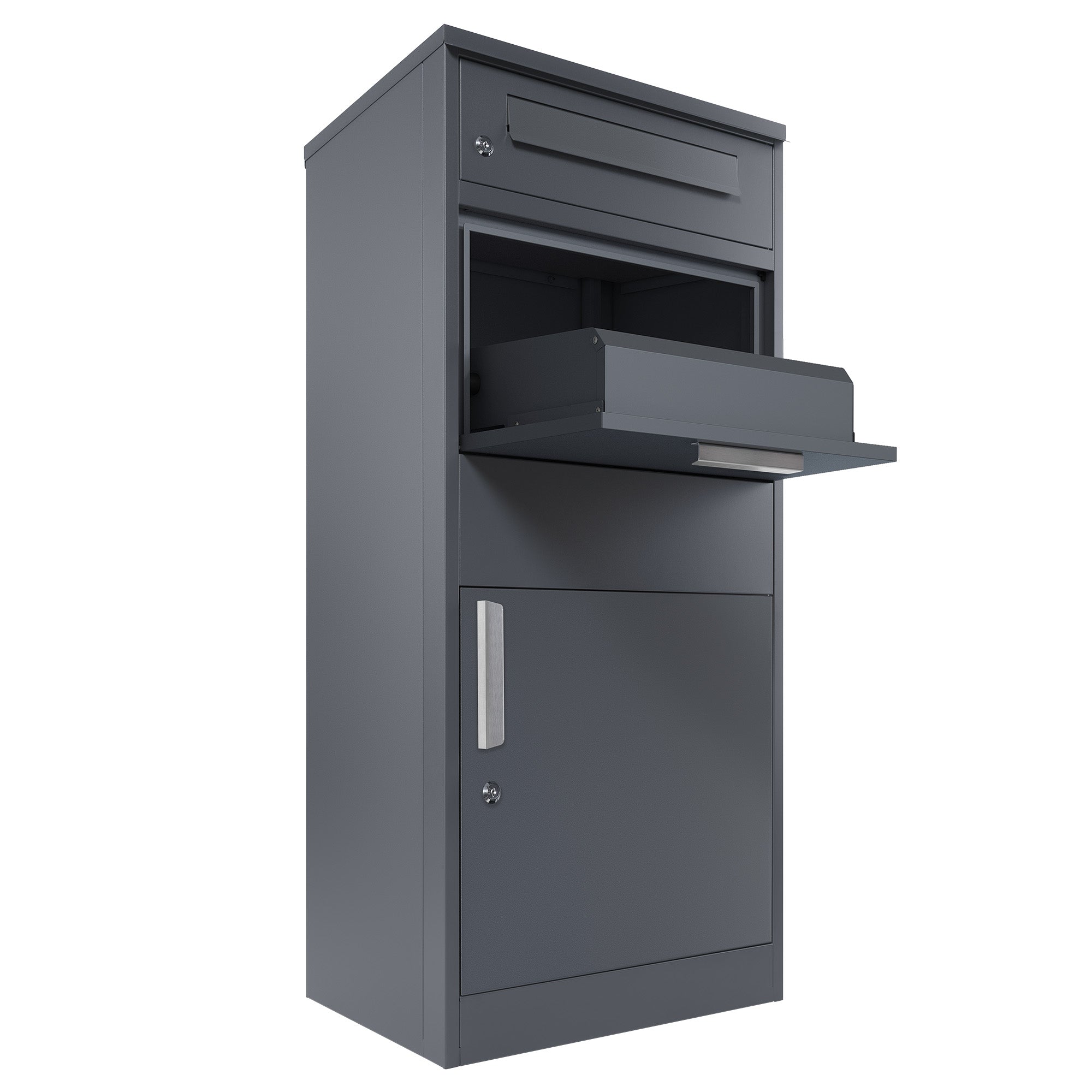 Boîte aux lettres pour colis, acier thermolaqué, anthracite RAL7016