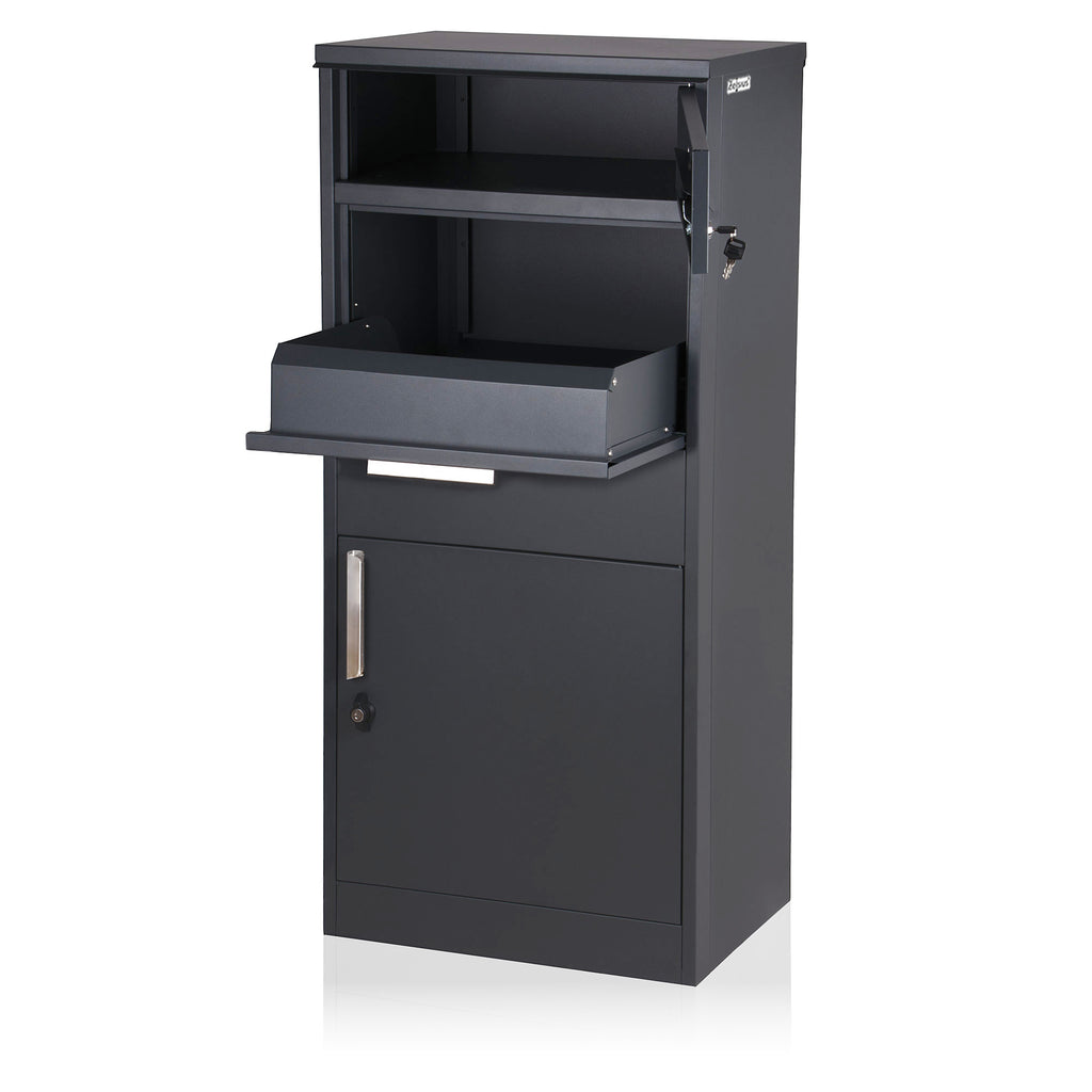 Boîte aux lettres pour colis, acier thermolaqué, anthracite RAL7016