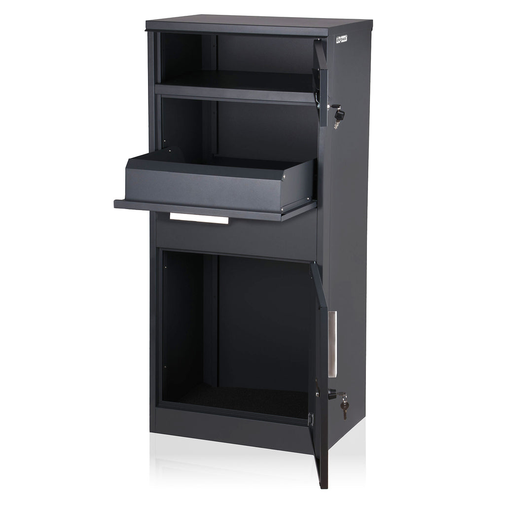 Boîte aux lettres pour colis, acier thermolaqué, anthracite RAL7016