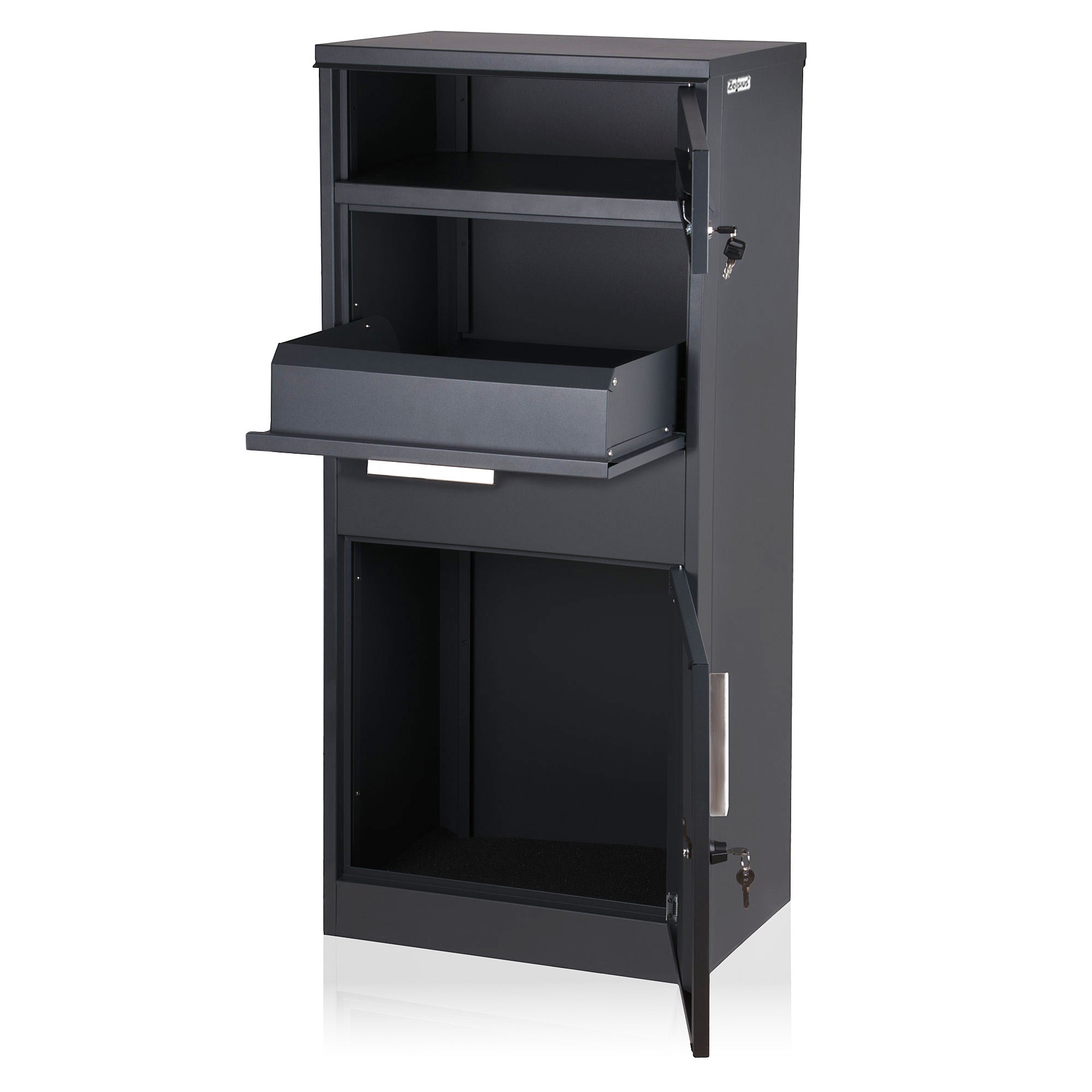 Boîte aux lettres pour colis, acier thermolaqué, anthracite RAL7016