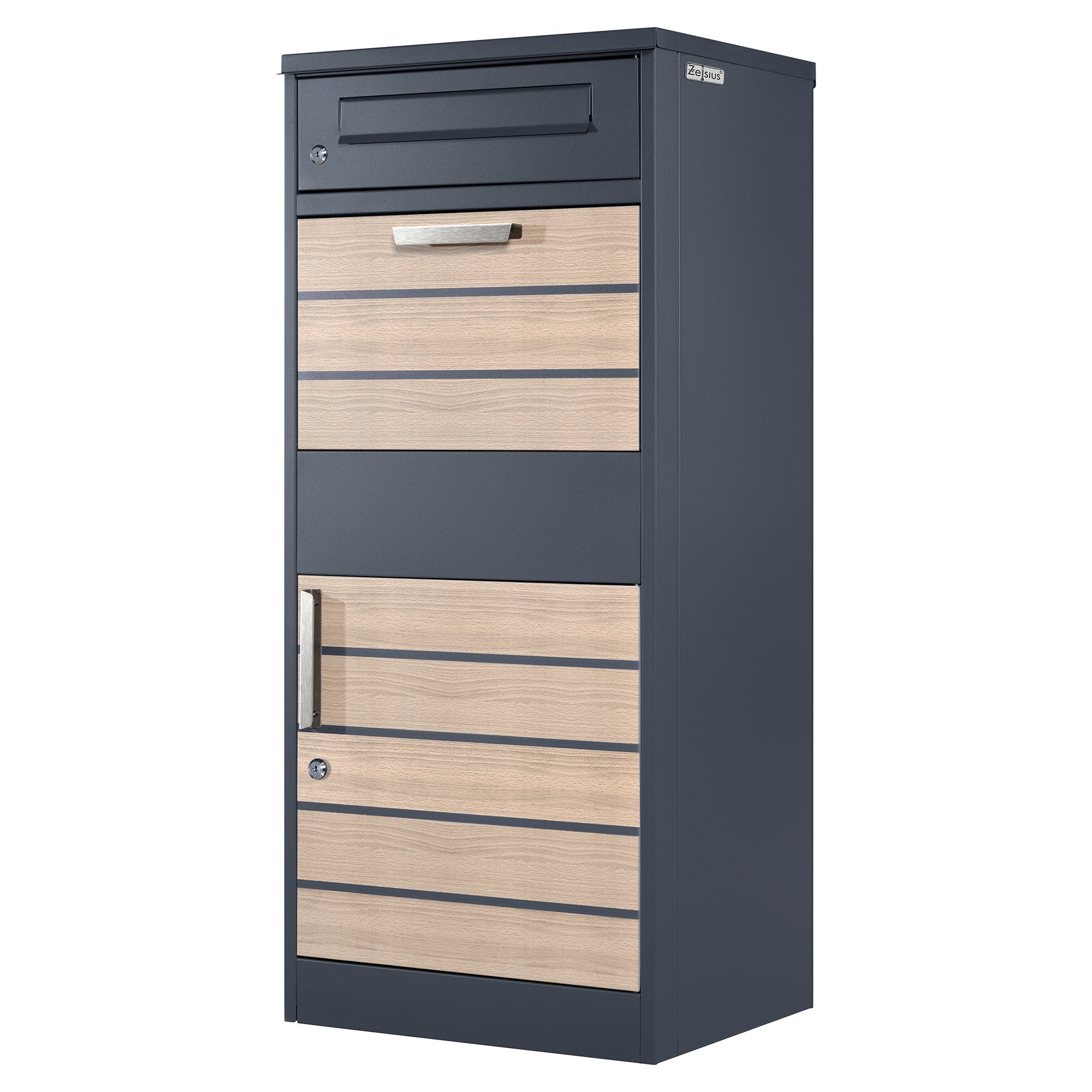 Paketbriefkasten, pulverbeschichteter Stahl, RAL7016 Anthrazit