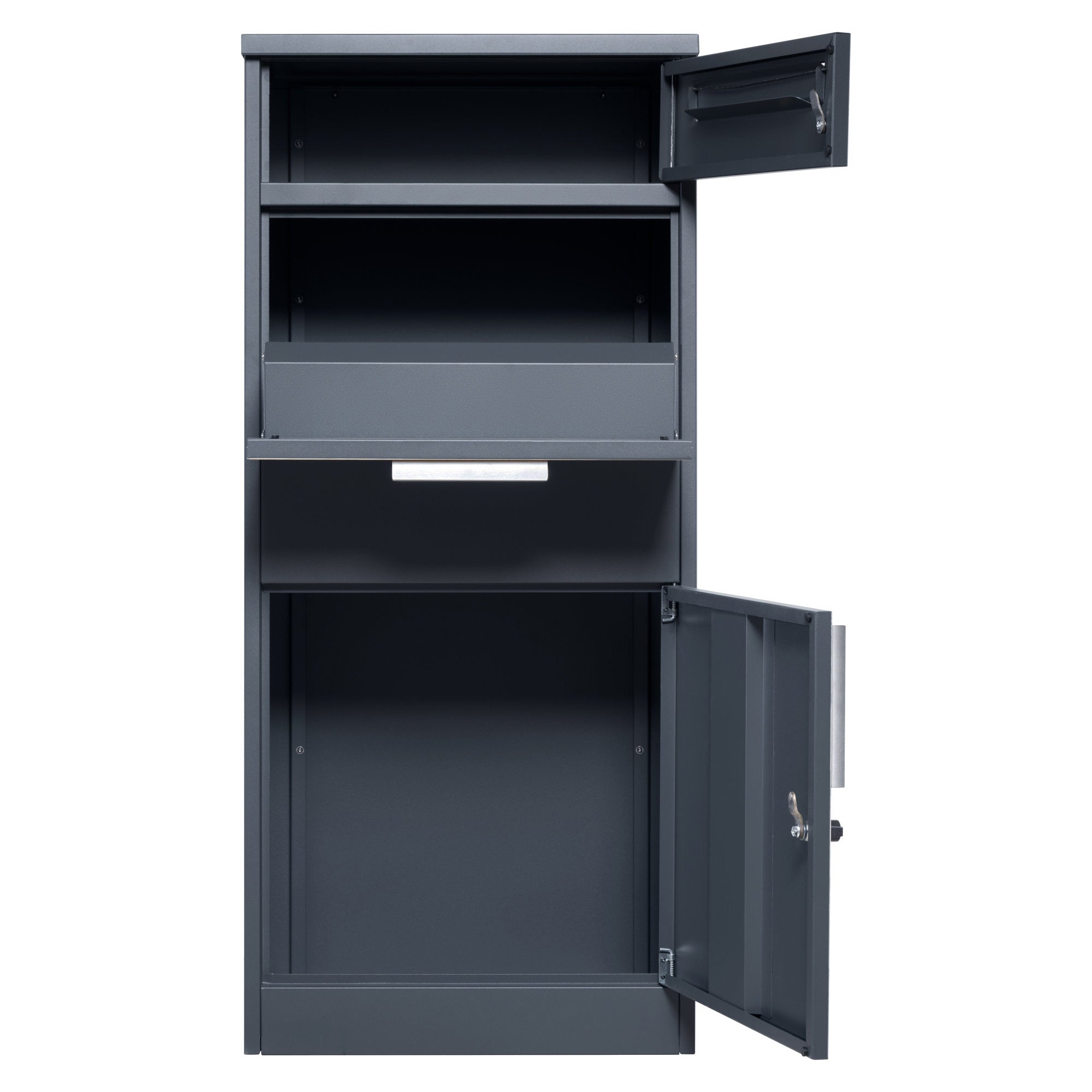 Boîte aux lettres pour colis, acier thermolaqué, anthracite RAL7016