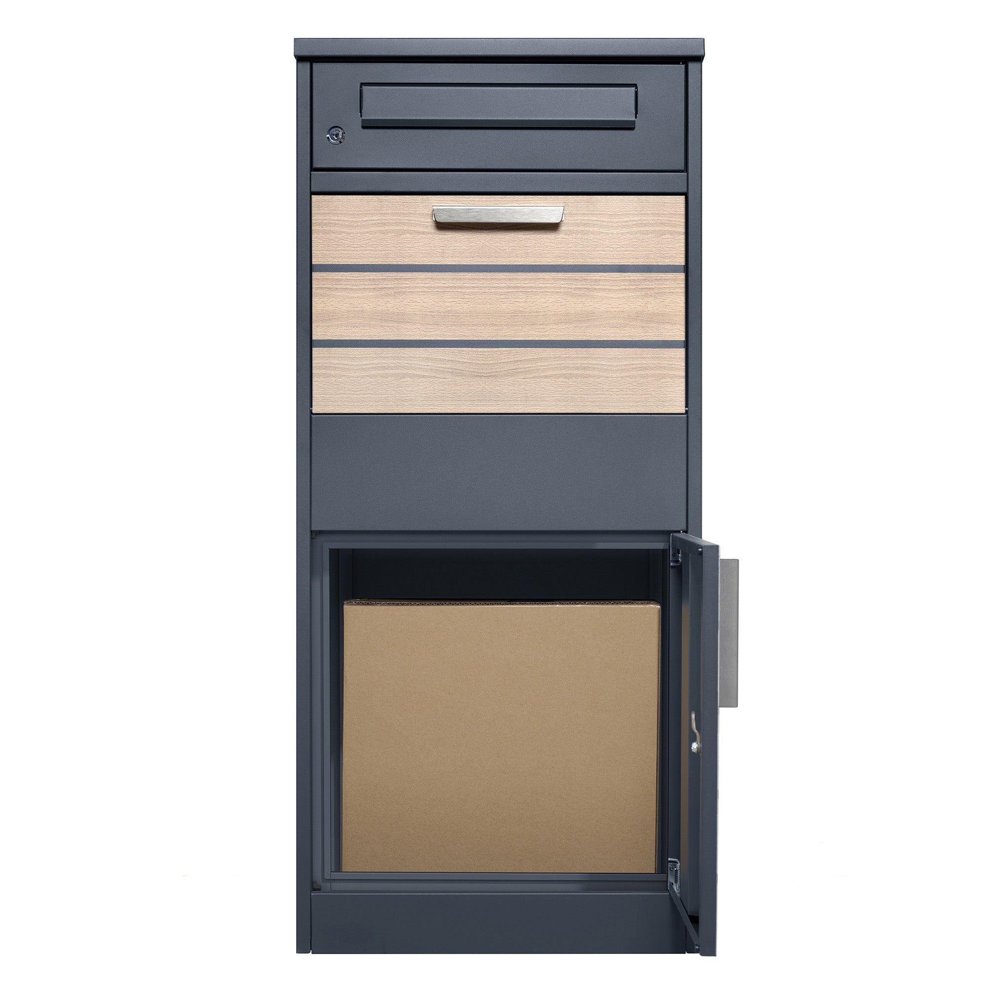 Boîte aux lettres pour colis, acier thermolaqué, anthracite RAL7016