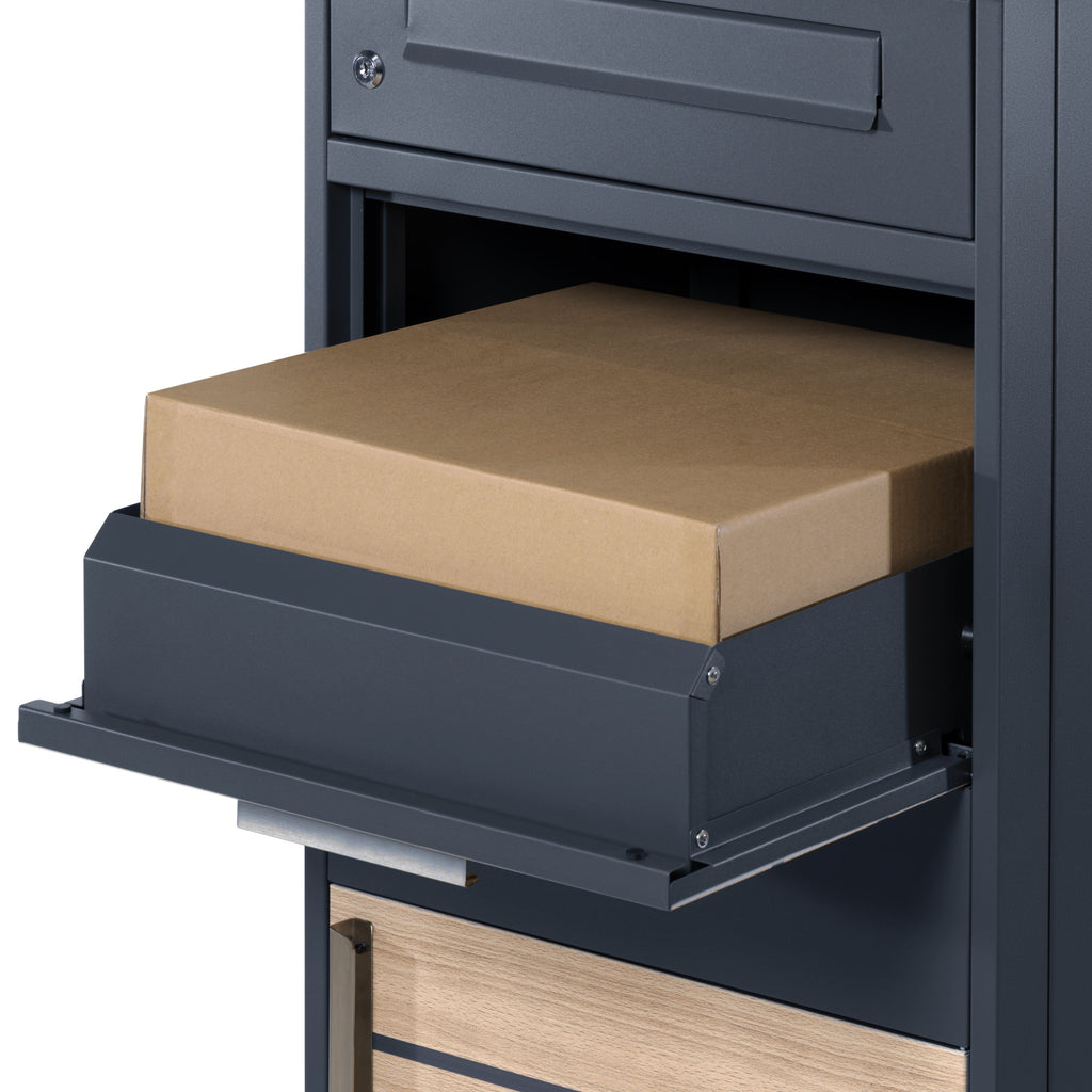 Boîte aux lettres pour colis, acier thermolaqué, anthracite RAL7016