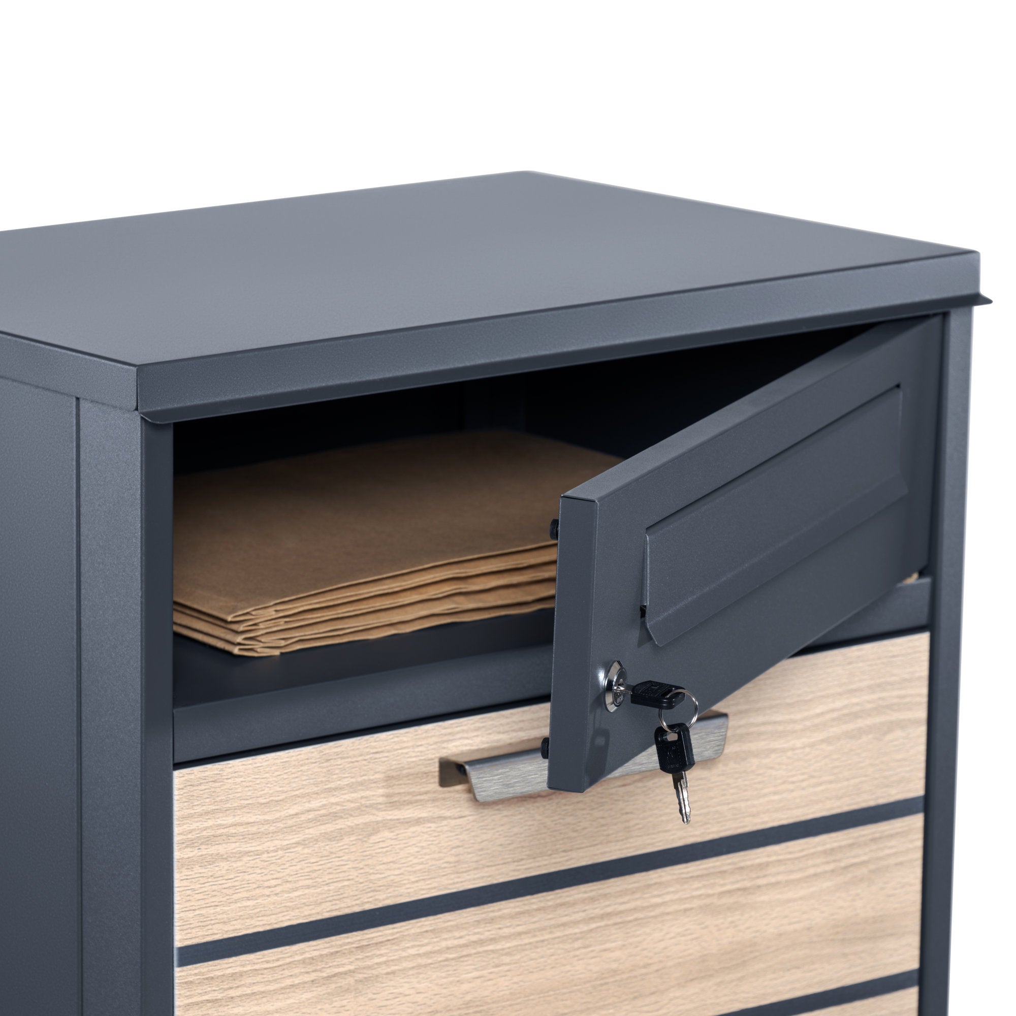 Boîte aux lettres pour colis, acier thermolaqué, anthracite RAL7016