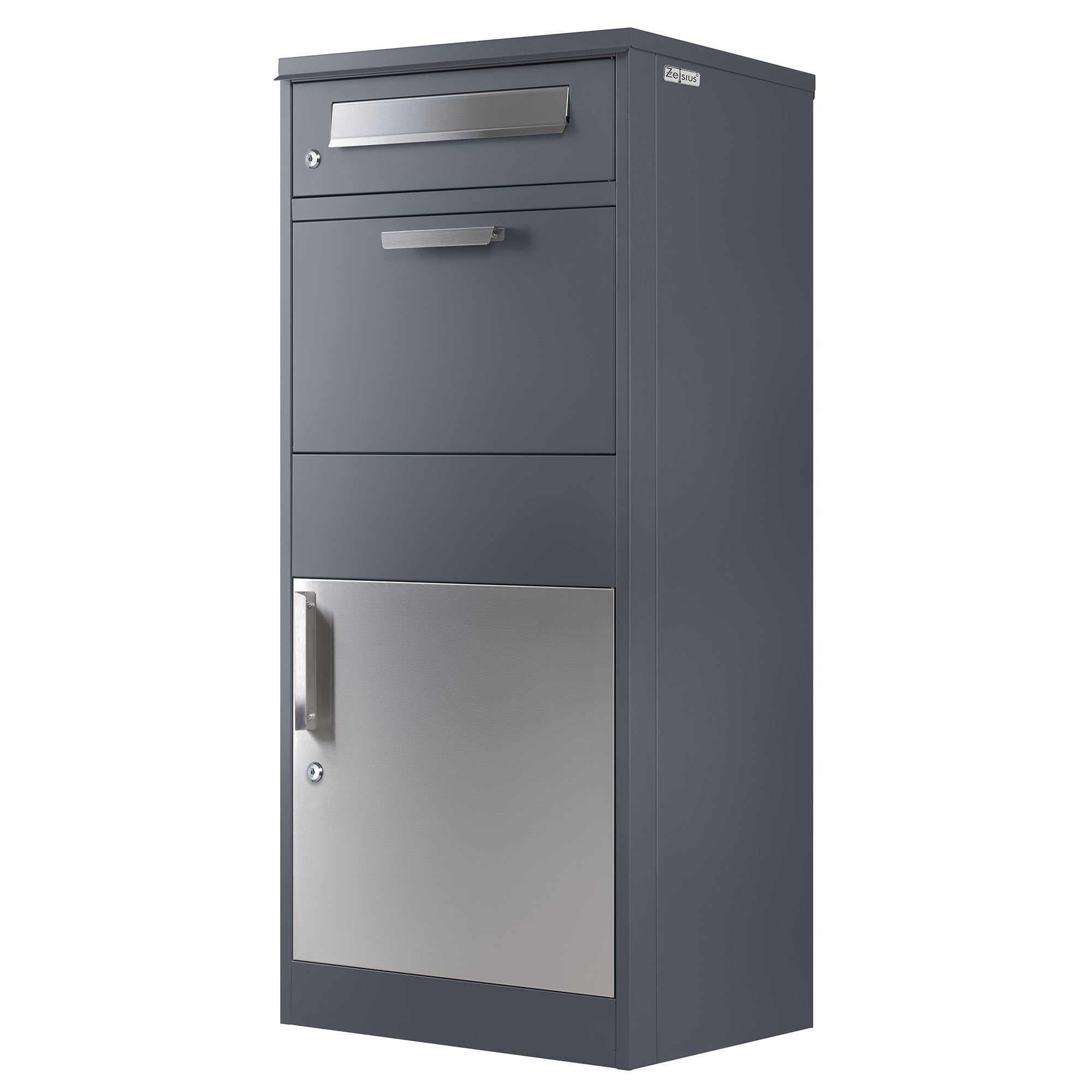 Paketbriefkasten, pulverbeschichteter Stahl, RAL7016 Anthrazit