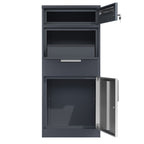 Parcel letterbox, powder-coated steel, RAL 7016 anthracite