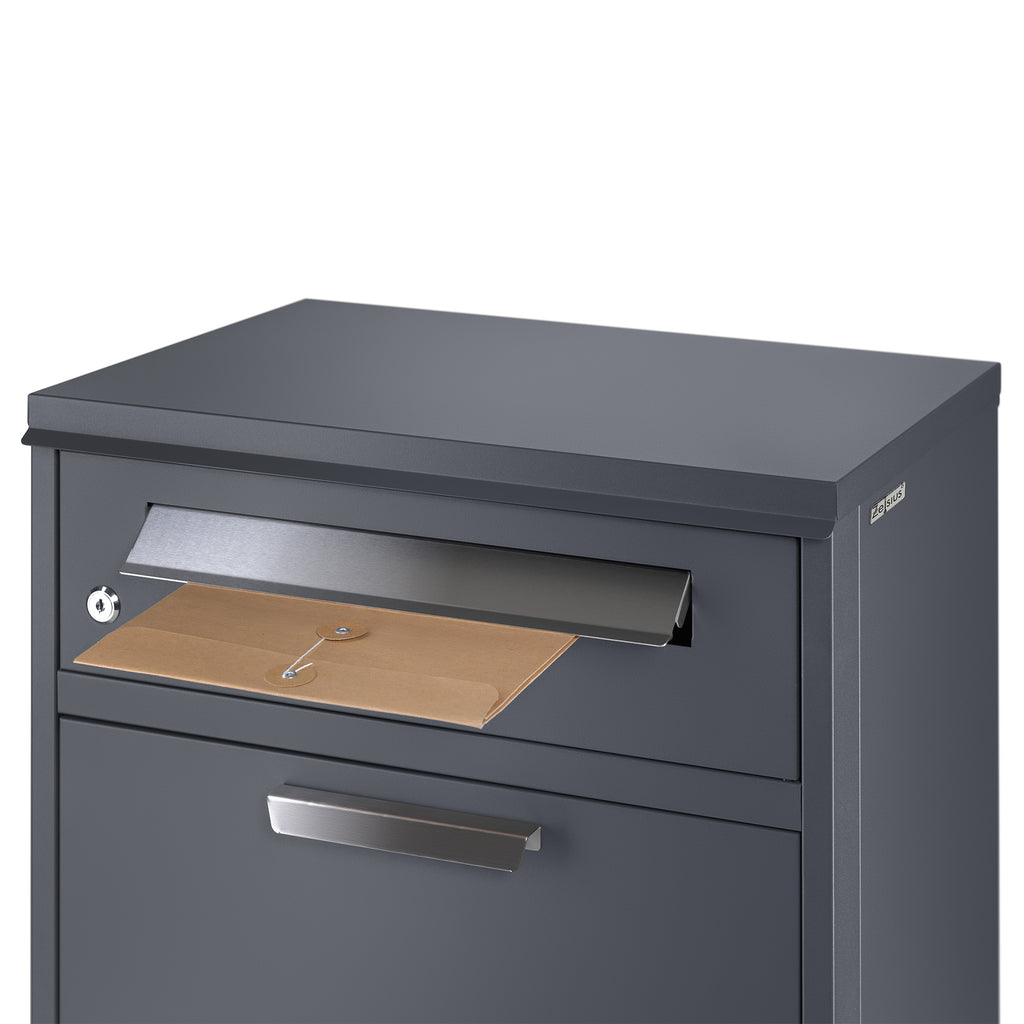 Boîte aux lettres pour colis, acier thermolaqué, anthracite RAL7016