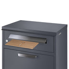 Parcel letterbox, powder-coated steel, RAL 7016 anthracite