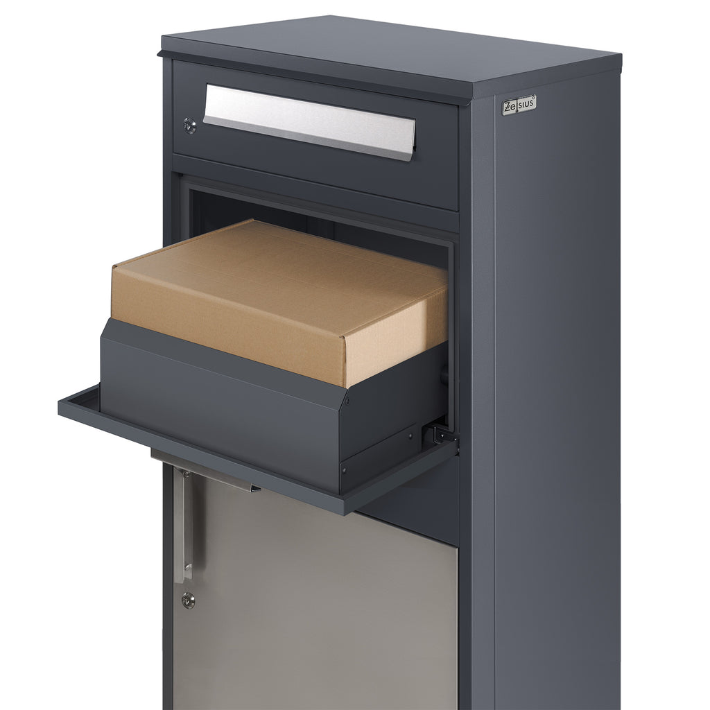 Boîte aux lettres pour colis, acier thermolaqué, anthracite RAL7016