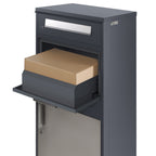 Parcel letterbox, powder-coated steel, RAL 7016 anthracite