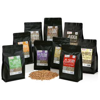 Kit de pellets à fumer, 100 % bois, 9 variétés de 1 kg chacune