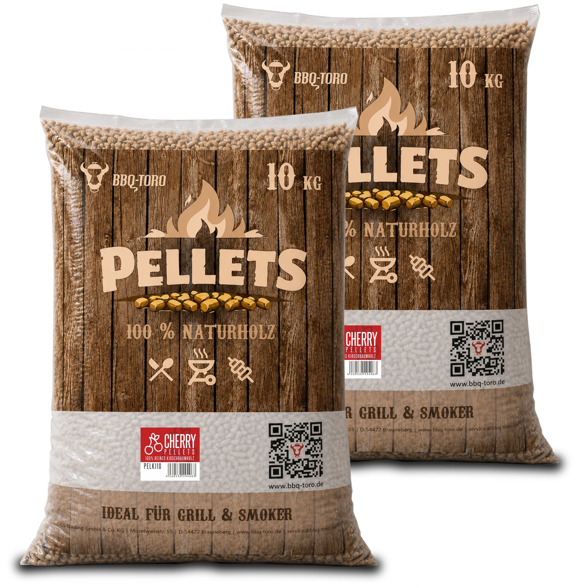 Cherry wood smoking pellets, 100% cherry wood