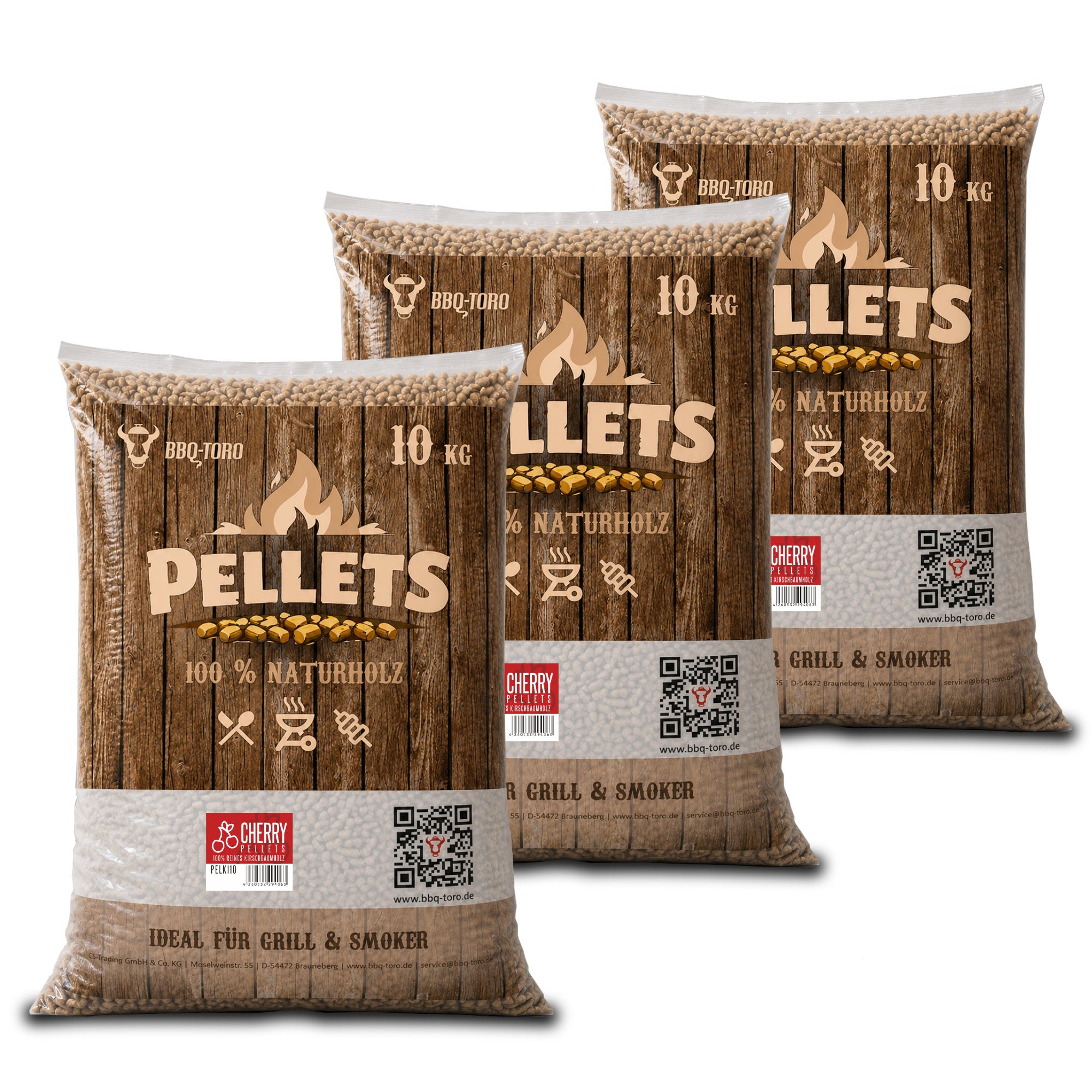 Cherry wood smoking pellets, 100% cherry wood