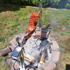 Grill à cochon de lait avec moteur, hauteur réglable