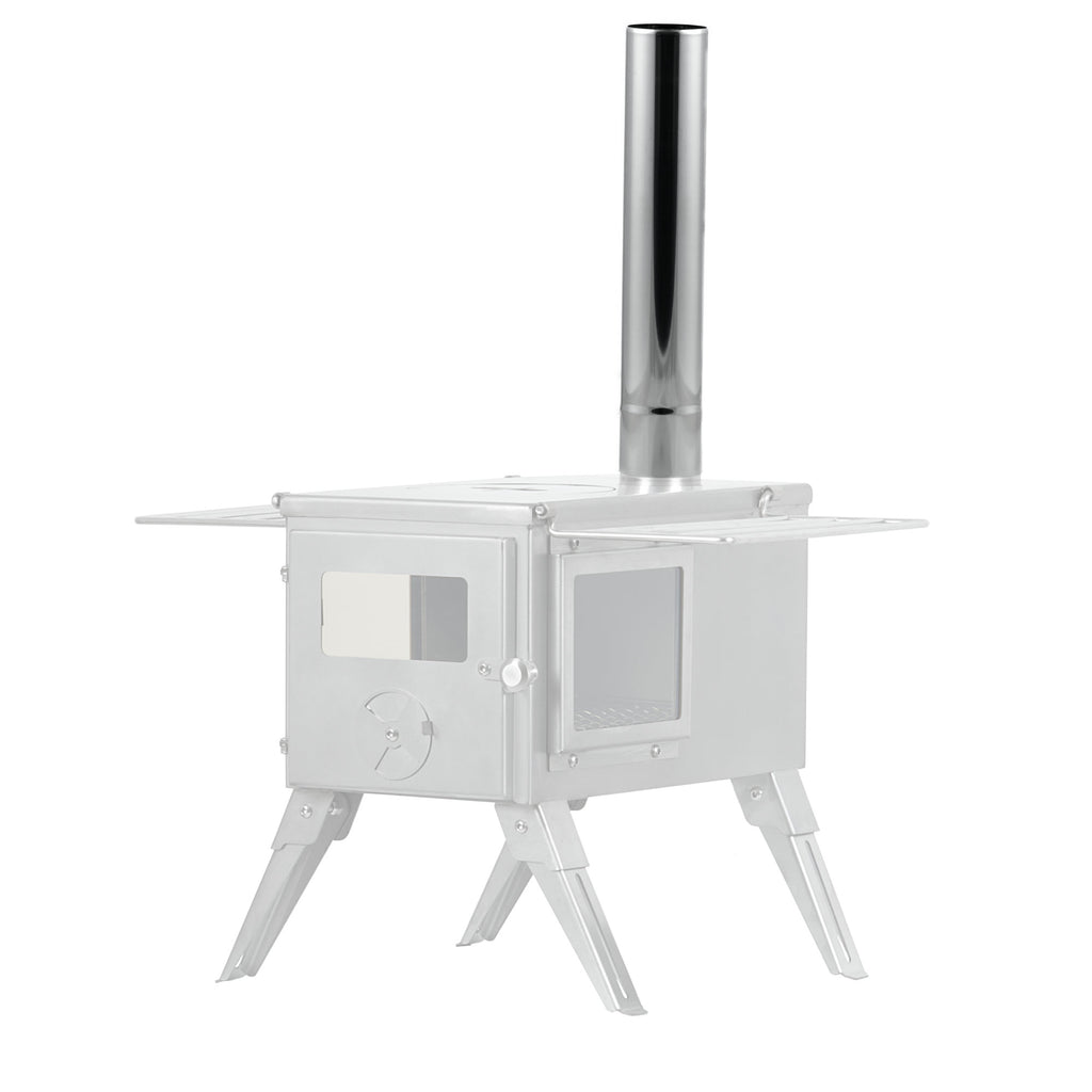 Stove pipe, Ø 6 cm, length 32.5 cm, stainless steel