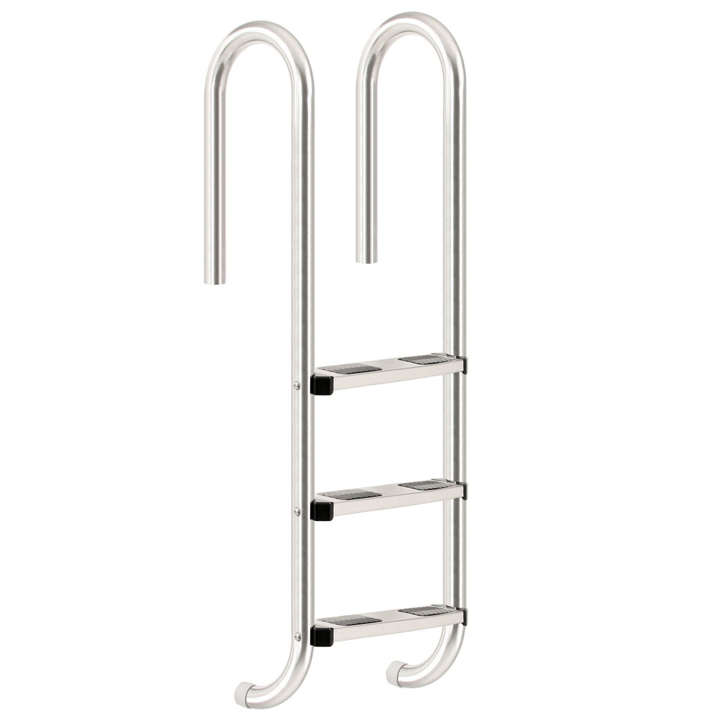 Pool ladder, 3 steps, stainless steel, 50 x 26.5 x 132 cm, including anti-slip surface