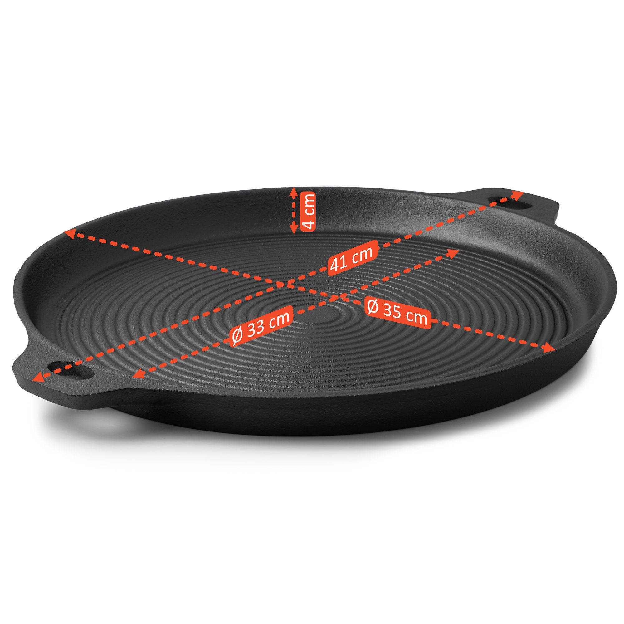 Plancha, Ø 35 cm, cast iron