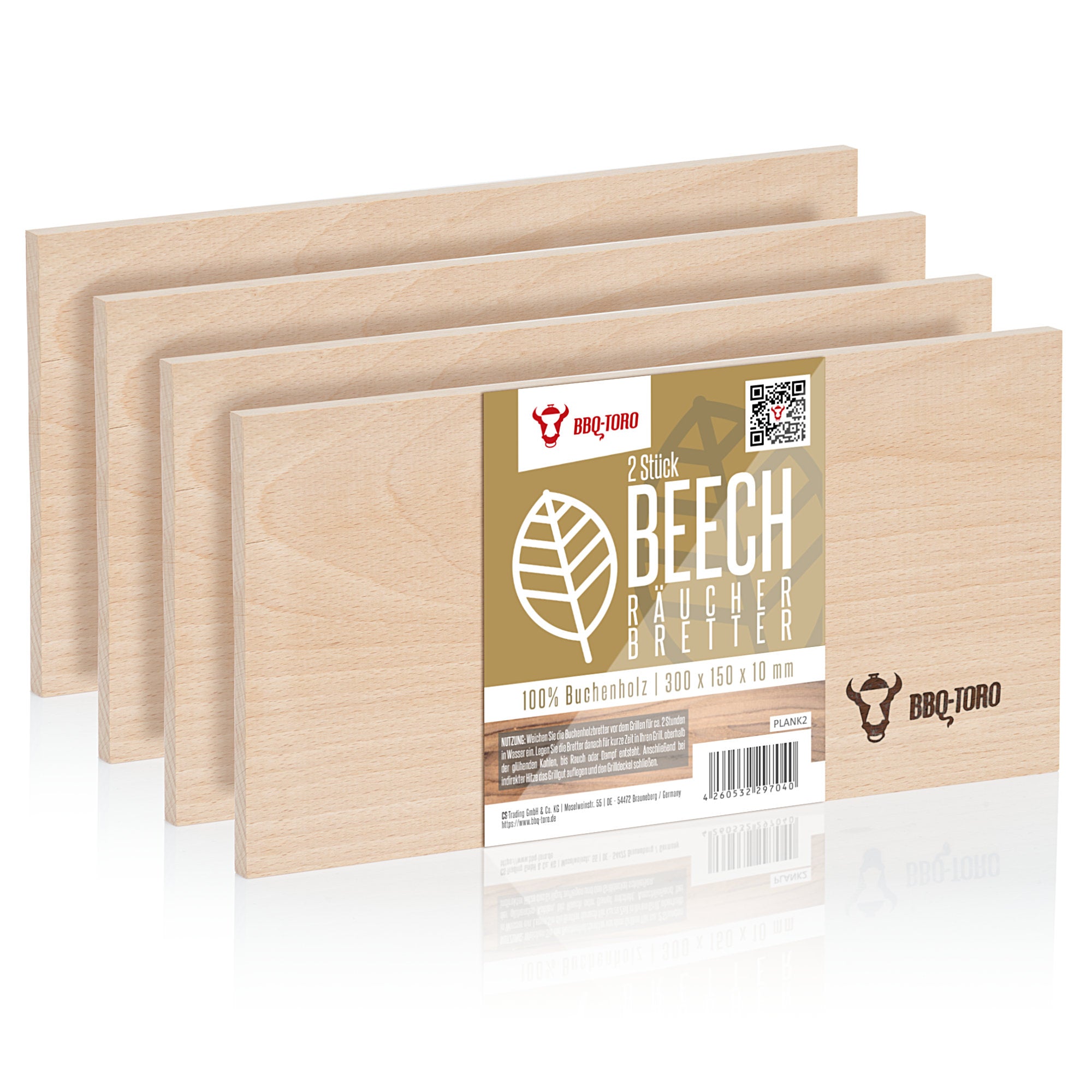 Planche à fumer, 30 x 15 x 1 cm, 100 % bois de hêtre