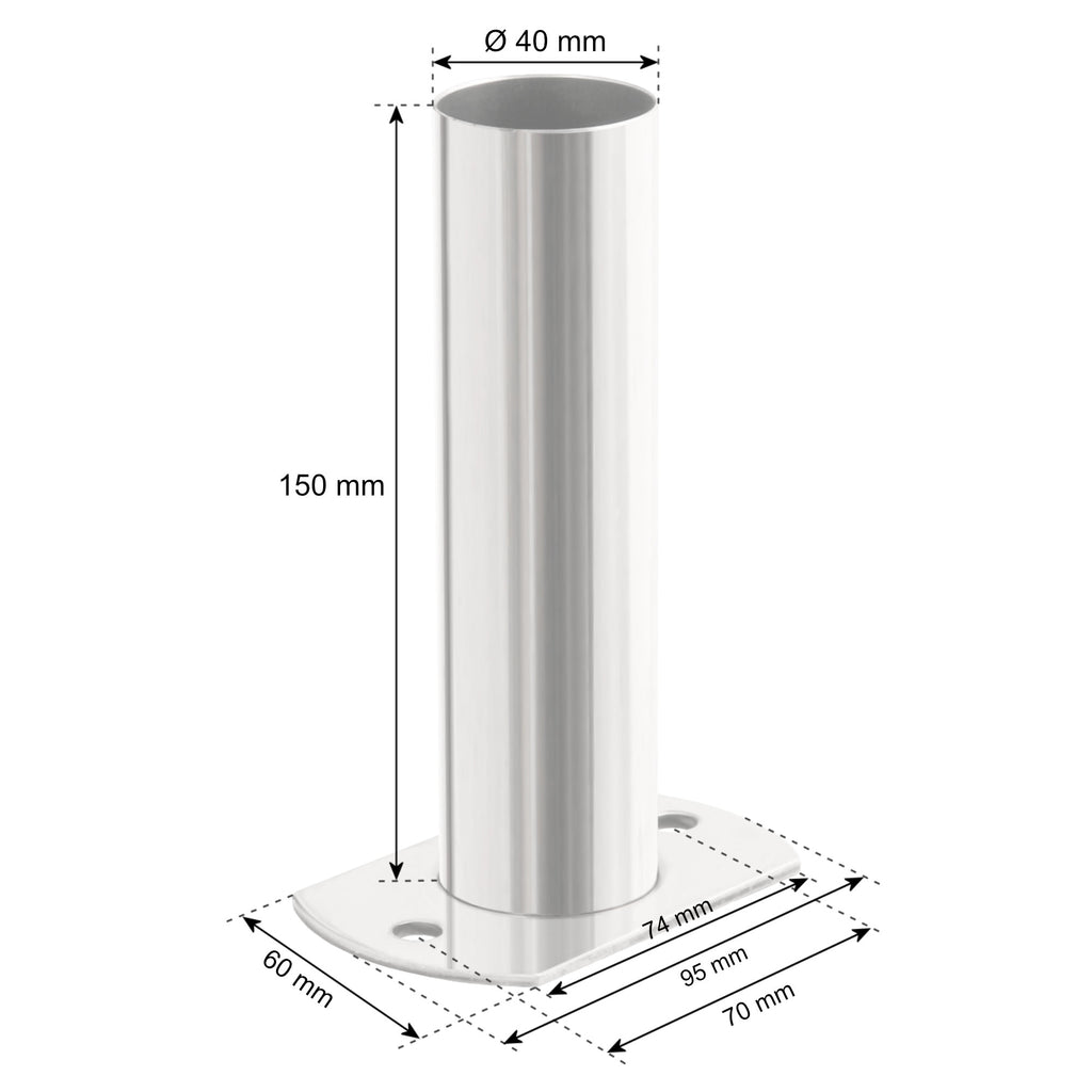 Montageset, Poolleiter Halterung, Ø 40 mm, Edelstahl