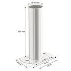 Kit de montage, support d'échelle de piscine, Ø 40 mm, acier inoxydable