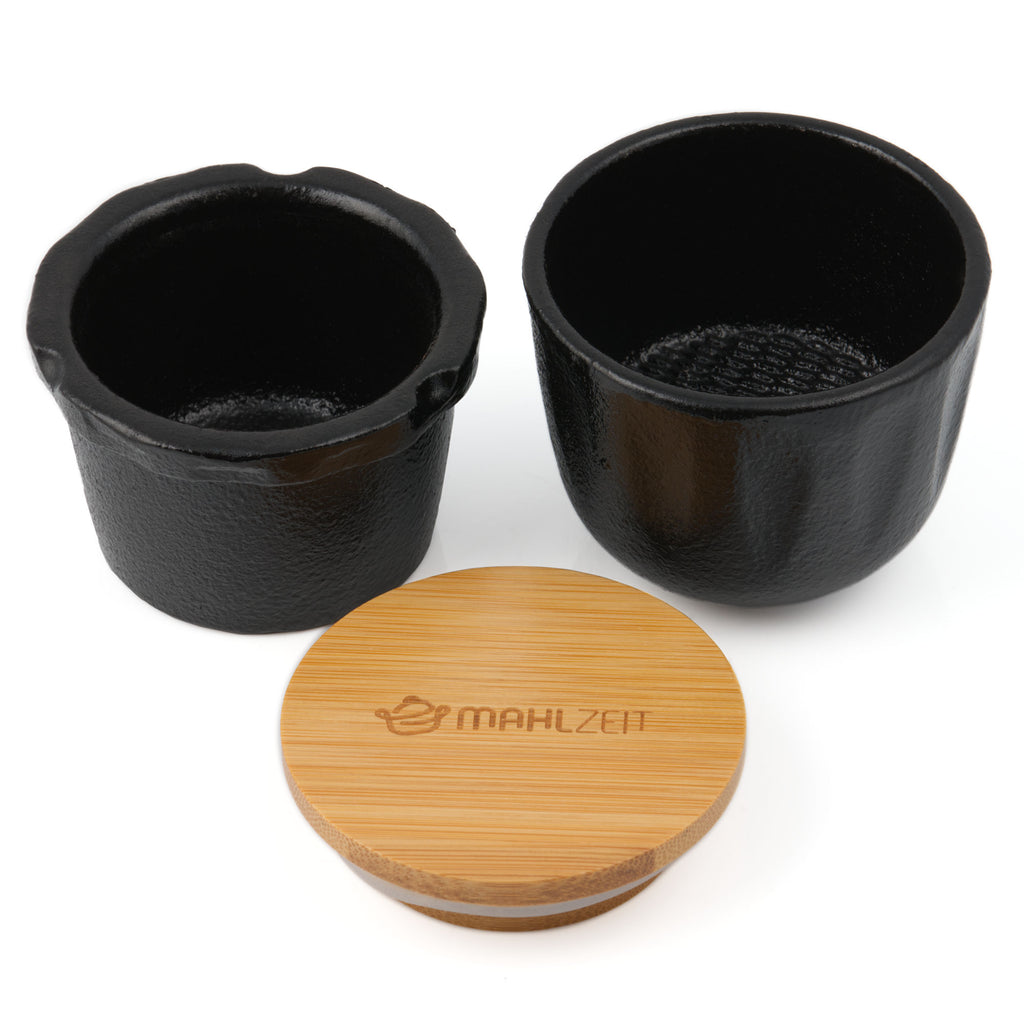 Moulin à poivre « Peppermill », Ø 7,5 x (H) 8 cm, en fonte, avec couvercle en bambou