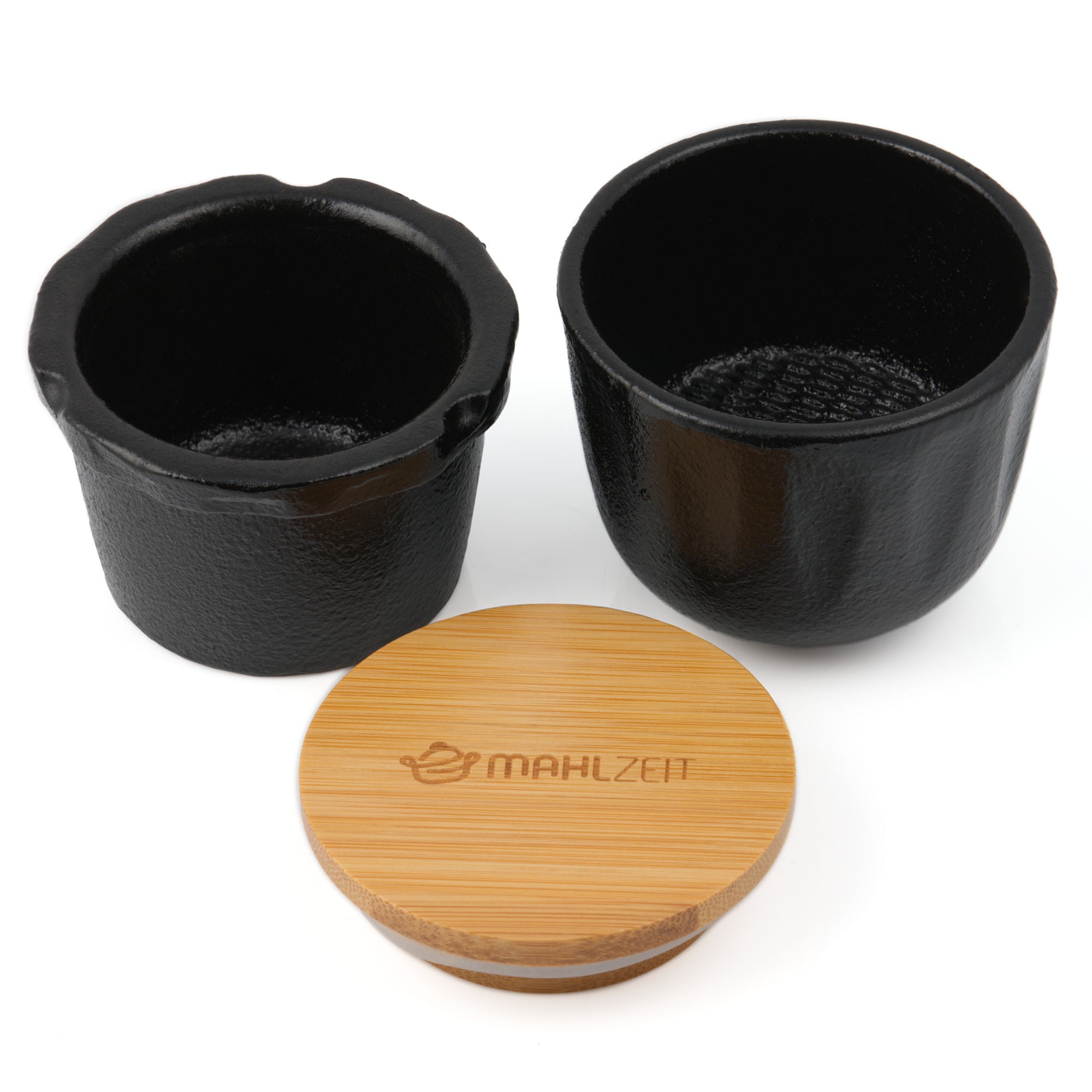 Moulin à poivre « Peppermill », Ø 7,5 x (H) 8 cm, en fonte, avec couvercle en bambou