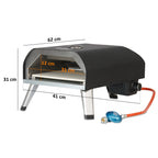 Four à pizza à gaz, avec thermomètre