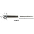 Pulled Pork Set, 5-piece, including meat marinade injector, thermometer and meat claws