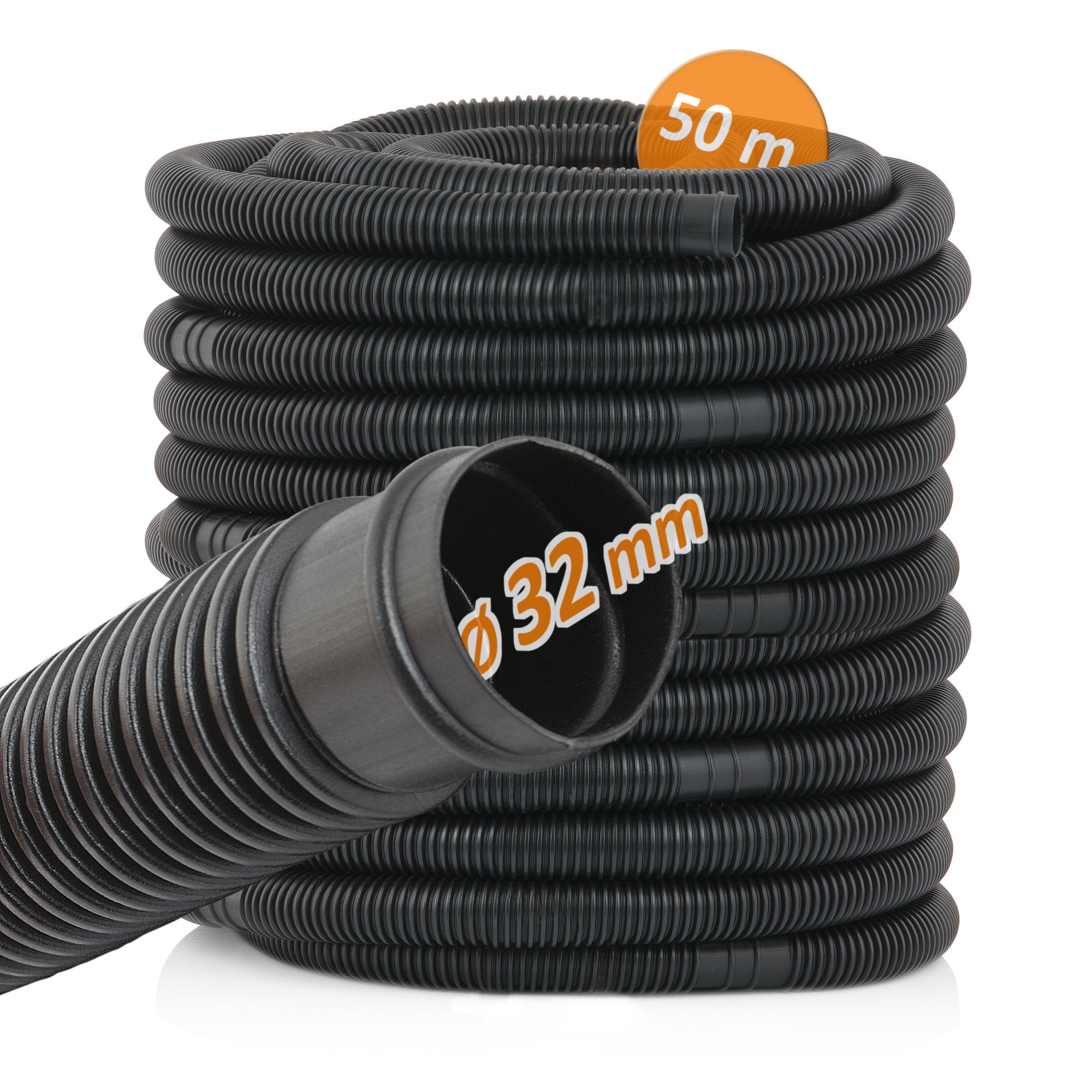 Pool hose, Ø 32 mm, black