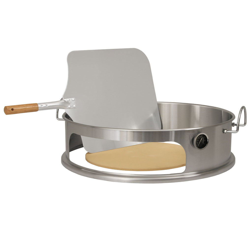 Pizza Element, Ø 57 cm, Edelstahl, inkl. Schaufel, Pizzastein und Thermometer