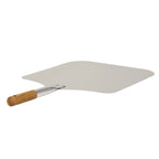 Élément à pizza, Ø 57 cm, en acier inoxydable, comprenant une pelle à pizza, une pierre à pizza et un thermomètre.