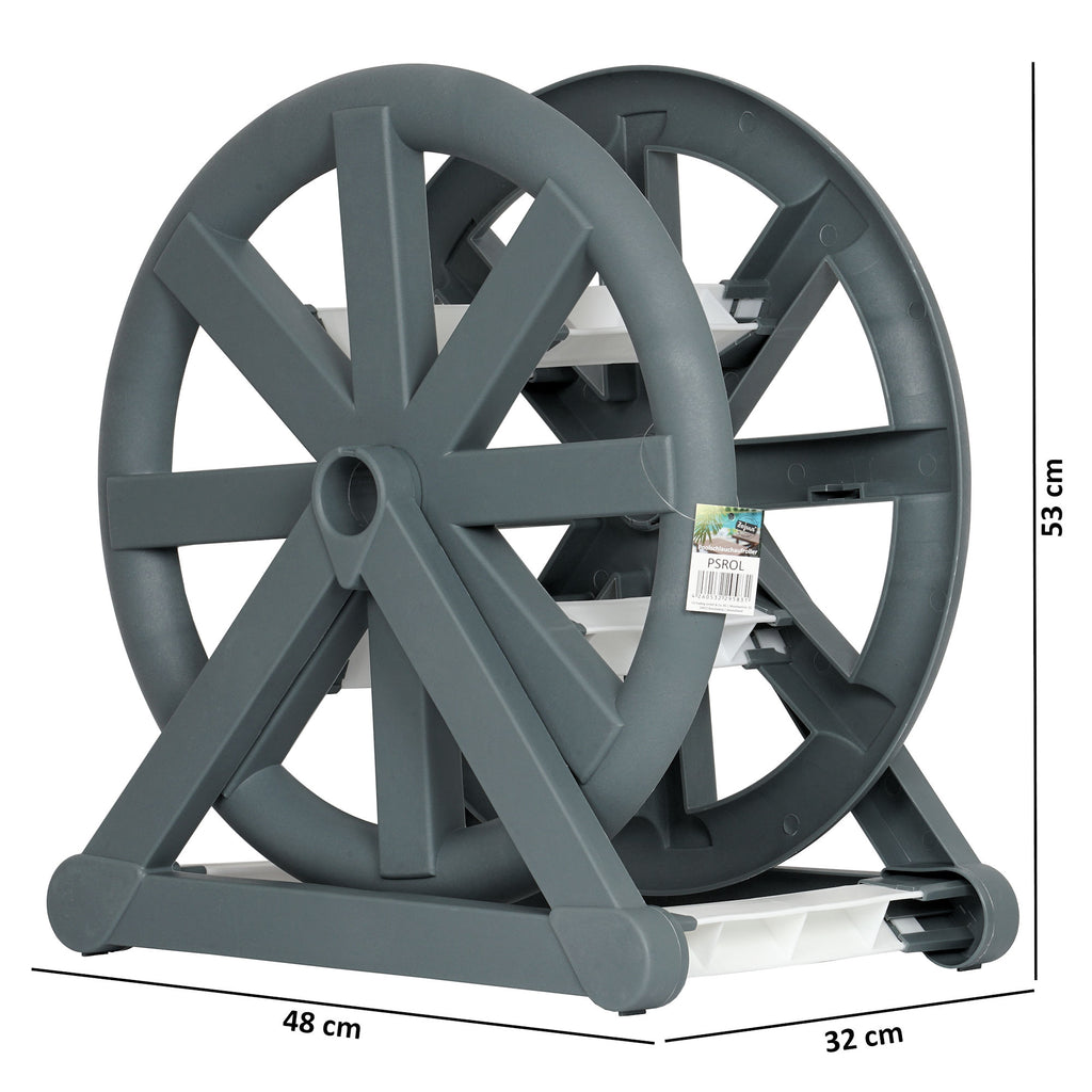 Enrouleur de tuyau de piscine, tambour pour tuyau de Ø 32/38 mm jusqu'à 15 m