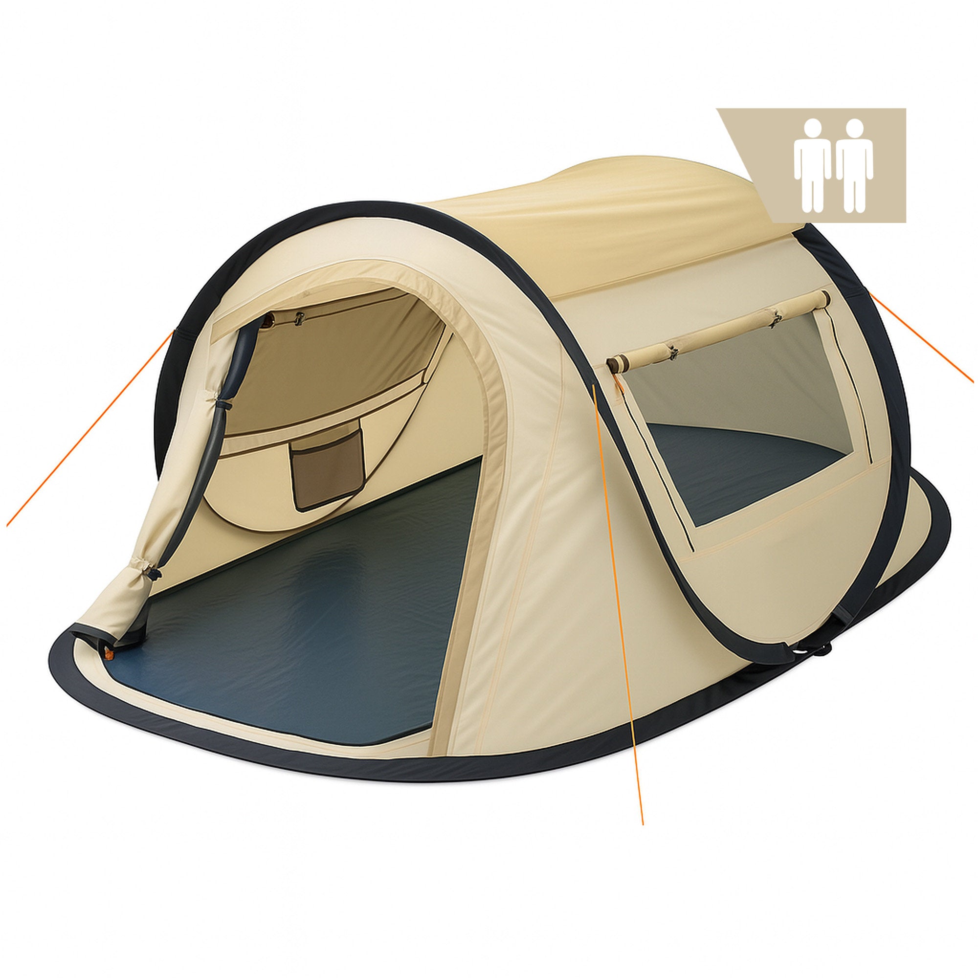 "Quiki" tent, 2 person, pop-up tent, water-repellent