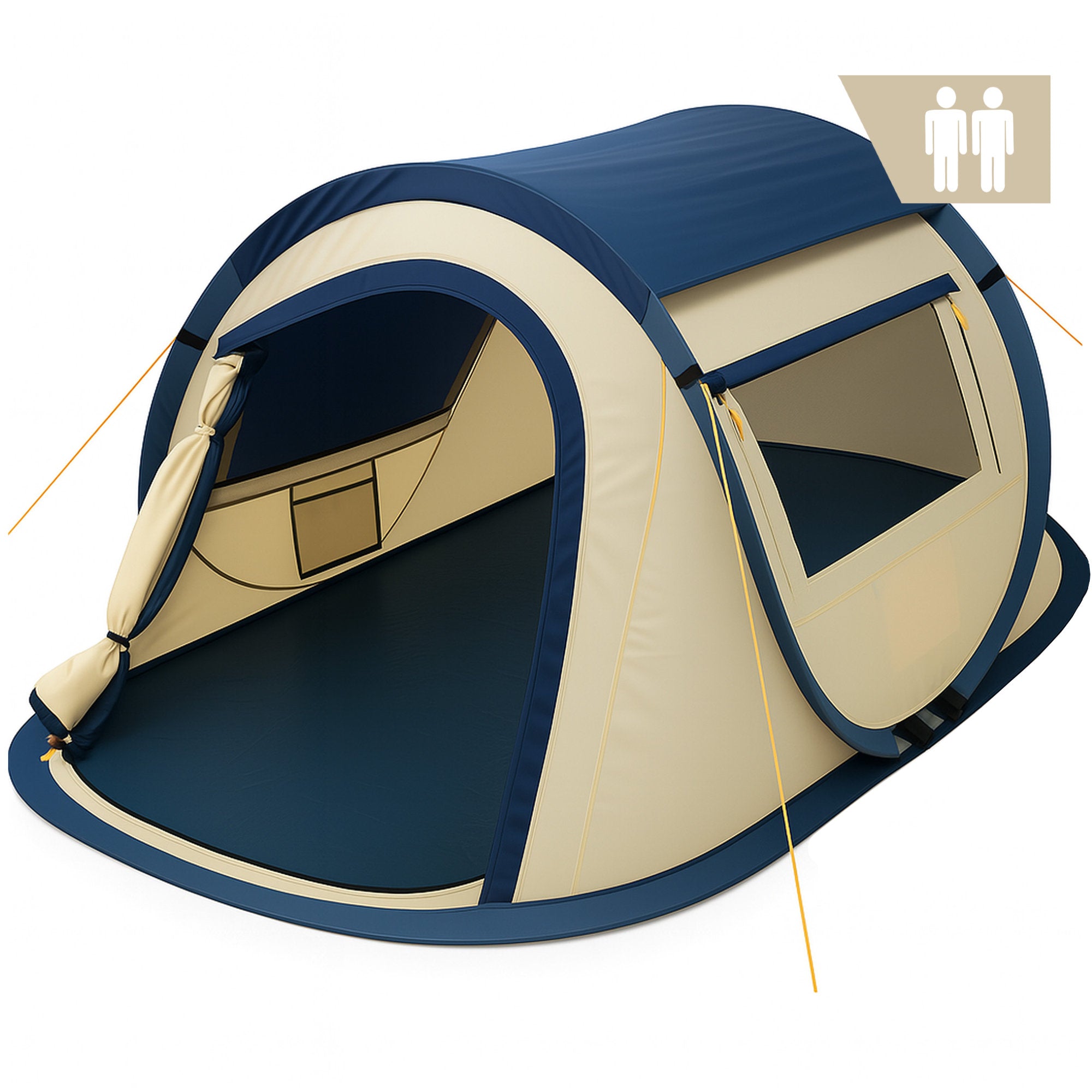 "Quiki" tent, 2 person, pop-up tent, water-repellent