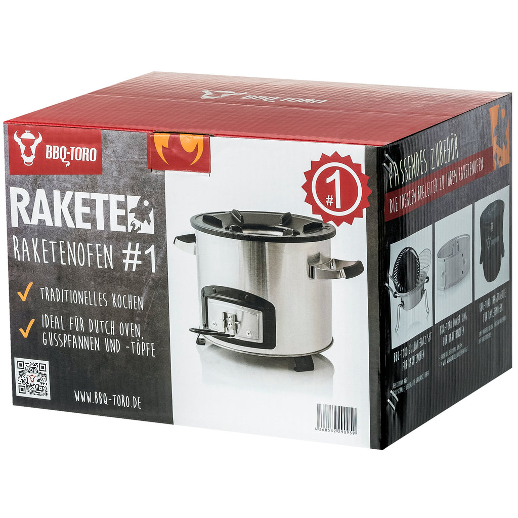 Rocket Stove "RAKETE #1", Stainless Steel, Rocket Stove for Dutch Oven
