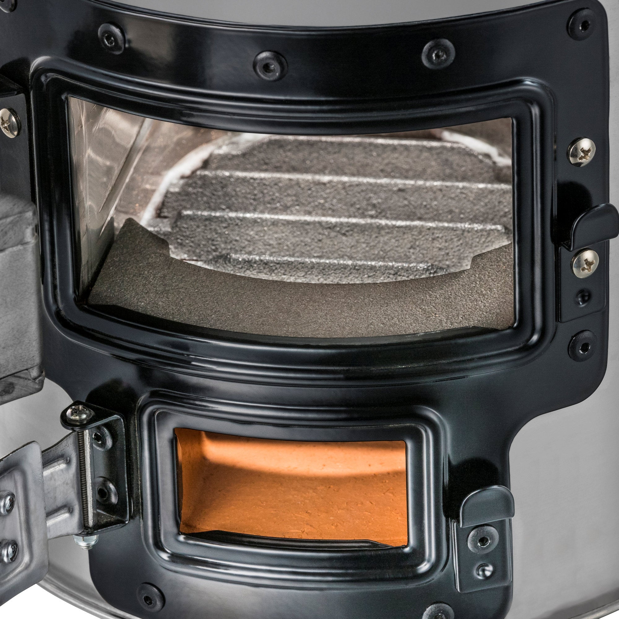 Réchaud à fusée « RAKETE #2 », en acier inoxydable, pour cocotte en fonte.