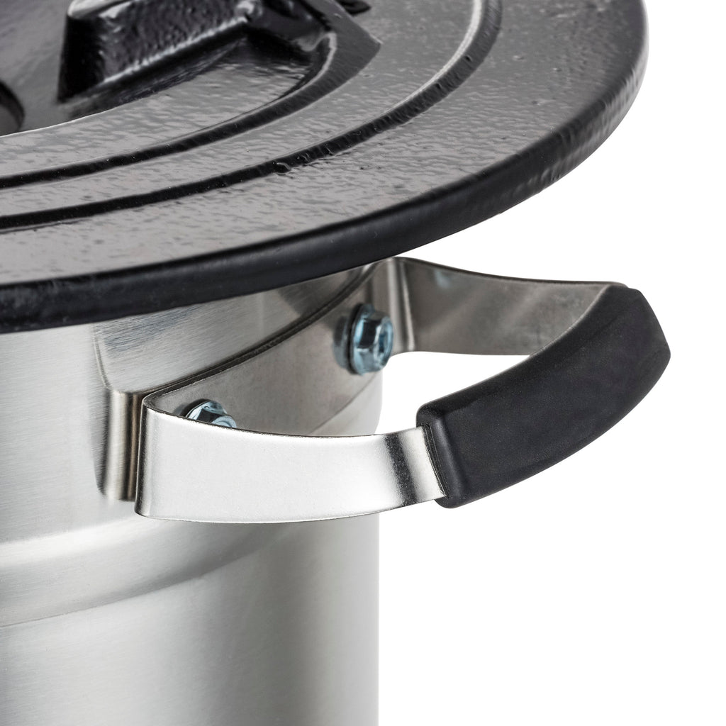 Réchaud à fusée « RAKETE #2 », en acier inoxydable, pour cocotte en fonte.