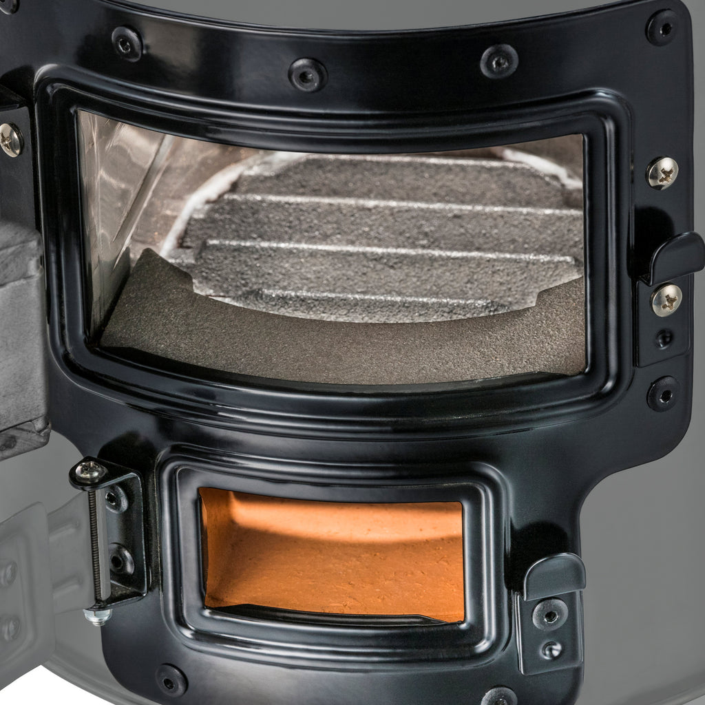 Réchaud à fusée « RAKETE #2 », en acier inoxydable, pour cocotte en fonte.