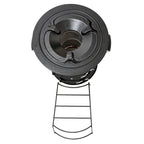 Réchaud à fusée « RAKETE #2 », en acier inoxydable, pour cocotte en fonte.