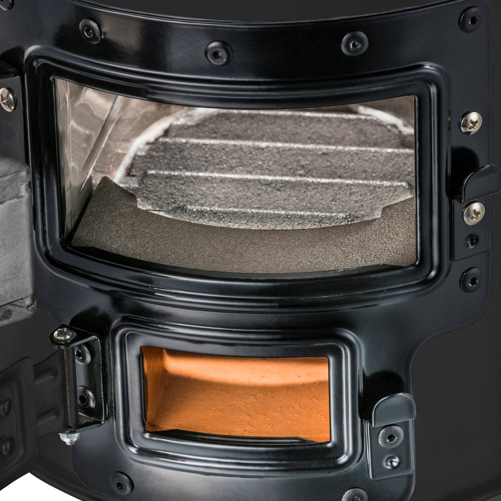 Réchaud à fusée « RAKETE #2 », en acier inoxydable, pour cocotte en fonte.