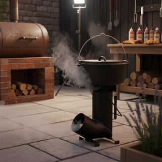 Raketenofen "RAKETE #6", Rocket Stove aus 1,5-mm-dickem Stahl für Dutch oven