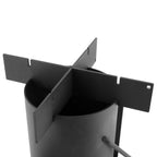 Rocket stove "RAKETE #6", made of 1.5 mm thick steel for Dutch ovens